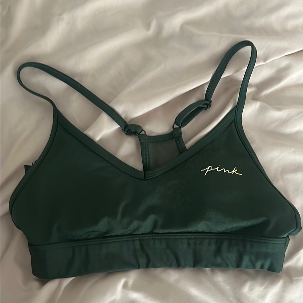 PINK Victoria's Secret Dark Green Bralette